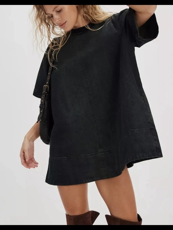 Free People Dresses & Skirts - Free People Black Denim Mini Dress